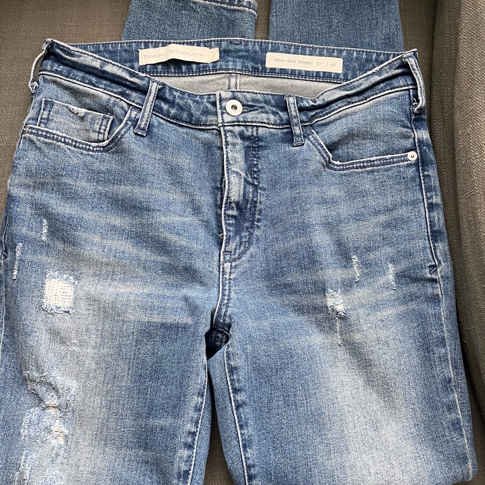Anthropologie High Rise Blue Jeans